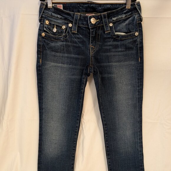 True Religion Skinny Jeans - Low Rise -Julie Style -Size 28/33 1/2 - Made in USA - Picture 1 of 16